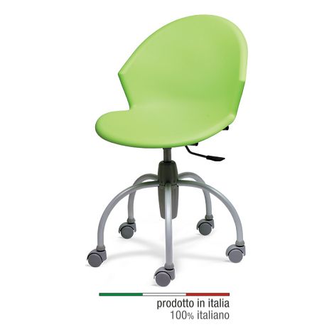 Poltrona da Cameretta Smile con Scocca in Plastica Colore Blu