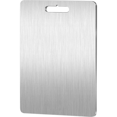 1 tabla de cortar, acero inoxidable 304, 46,7 x 30,5 cm, duradera, apta para lavavajillas, cocina (1/5)