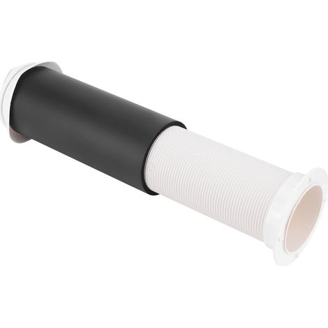 Ortviai Capot de ventilation murale 110 mm en ABS avec isolant thermique et lamelles anti-pluie (1/4)