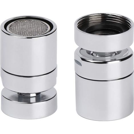 Mitigeur flexible pour évier avec douchette, connecteur de cuisine, aérateur pivotant à 360°, bec de robinet, A, zinc, sans pierre précieuse (1/4)