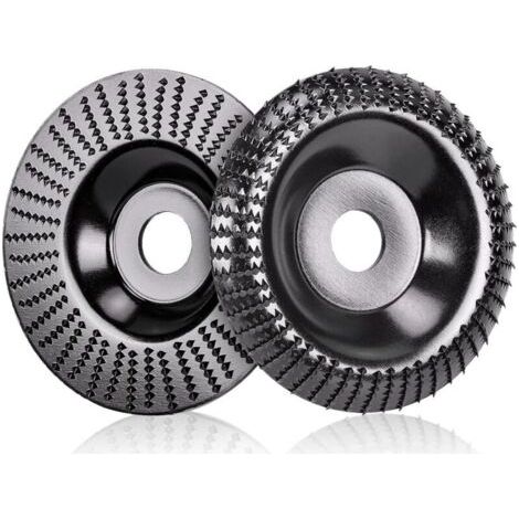 2 Pièces Disques Bois pour Meuleuse Angle Ø 125 mm x 22mm, Meuleuse à Bois Rapide Couper et Disques Abrasifs pour Meuleuse d'angle, Polissage, Sculpture, Ponçage (1/5)
