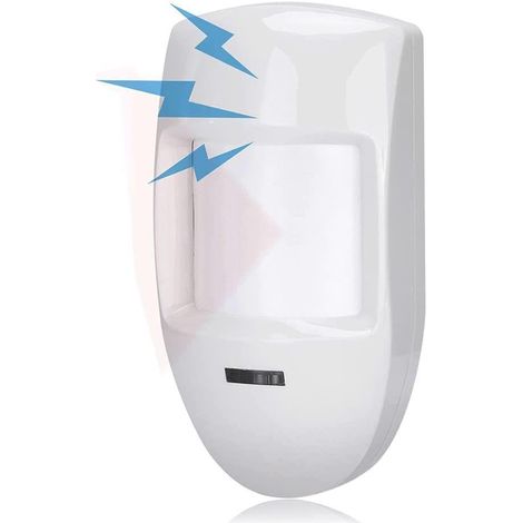 Détecteur de Mouvement PIR Double Filaire 12V, Alarme capteur Infrarouge, Alarme de système de sécurité Domestique pour magasins/Maisons/immeubles de Bureaux/usines. (1/5)