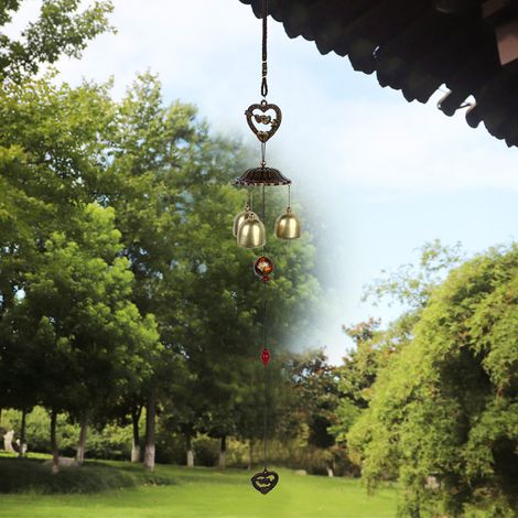 Windspiel, Glocke, Metall, Herzform, Heimdekoration, Gartendekoration (1/5)