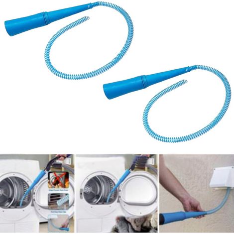 Nettoyeur de canal d'aspirateur - Tête d'aspirateur - Longueur totale 104 cm - Bleu - Accessoires de remplacement pour nettoyeur de machine à laver - Lot de 2 pièces (1/5)