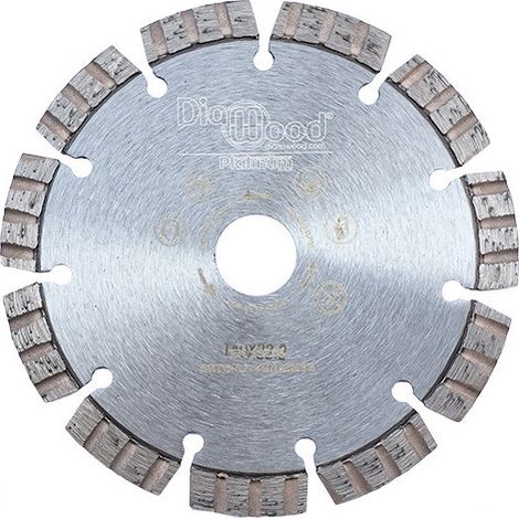 Disque Diamant Pro ODIN D. 140 x Al. 22,23 x Ht. 10 mm - Béton Armé, Granit, Matériaux de Construction - Diamwood (1/2)