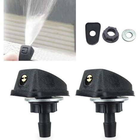 ugelli per tergicristalli per auto, testina di spruzzo da 0,31", kit di ricambio per ventola regolabile a foro singolo, universale per la maggior parte di auto e camion (nero) (1/4)