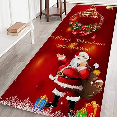 Tapis De Porte De Noël - Tapis D'Accueil Non Glissant Avec Dos En PVC - 40x60 cm - Pour Entrée Extérieure Intérieure Cuisine Salle De Bain (1/4)