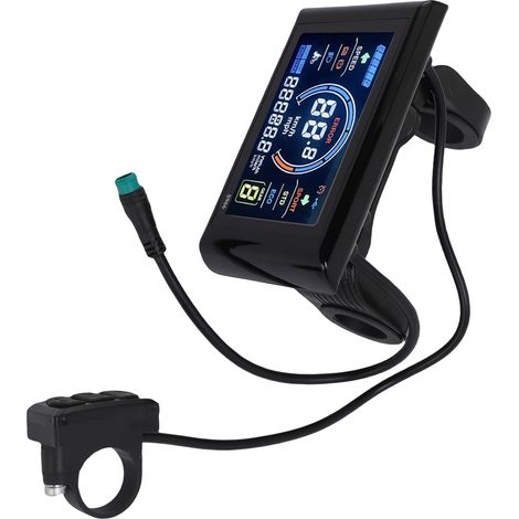 Compteur LCD pour vélo électrique, trottinette électrique intelligente, panneau de commande couleur avec connecteur étanche à 5 broches (1/5)