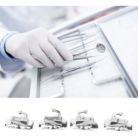 Lot de 2 tubes buccaux orthodontiques dentaires à coller, outils de soins dentaires, matériel médical, Roth première molaire (1/5)