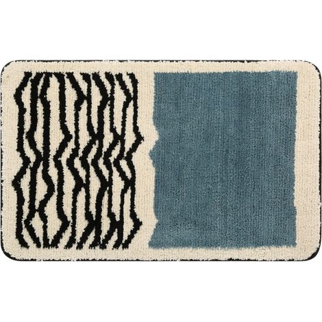 Tapis de bain antidérapant, tapis de cuisine, de salle de bain, de douche en microfibre douce, à séchage rapide, absorbant l'eau, lavable en Machine(40x60cm) (1/5)