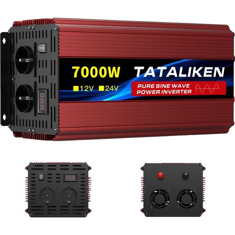 Onduleur DC AC, 6000W, Affichage LCD, 12V7000W 220V50HZEU (1/2)