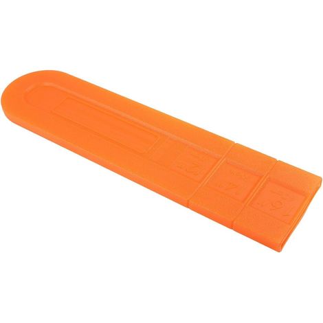 Kettensägen-Schutzhülle – 1 Stück – Orangefarbener Kunststoff – Sicherer Führungsschienenschutz 35,6 bis 40,6 cm – Für Land- und Forstwirtschaft – 40 x 11 cm (1/5)