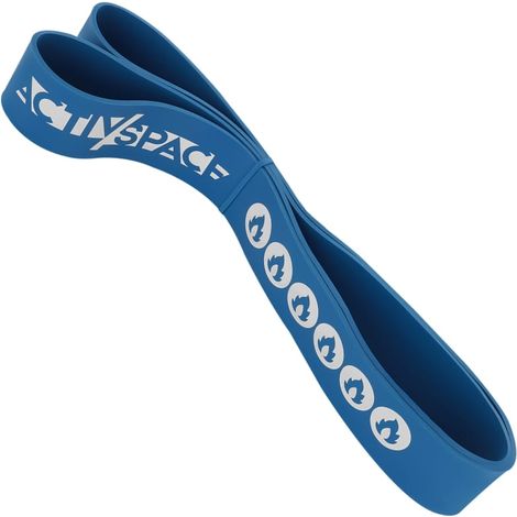 Elastico per esercizi di trazione - Fascia elastica in lattice, blu (1/2)
