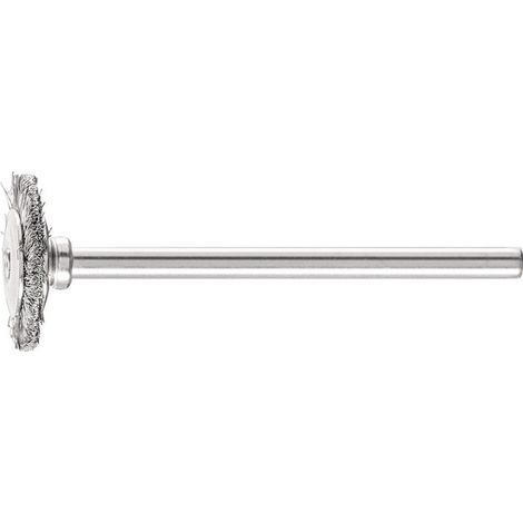 Mini brosse ronde RBU 1602/3 INOX 0.10 D16xB2xL3 mm VA PFERD (Par 10)