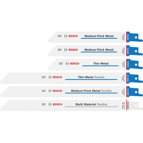 Bosch Reciprocating Saw Blade Variety Reciprocating Saw Blade Set, 6 pcs 2607012091 (1/5)
