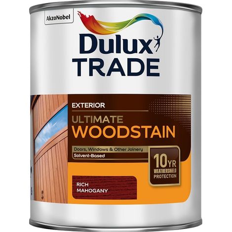 Dulux Trade Ultimate Weathershield Woodstain - Rich Mahogany - 1L