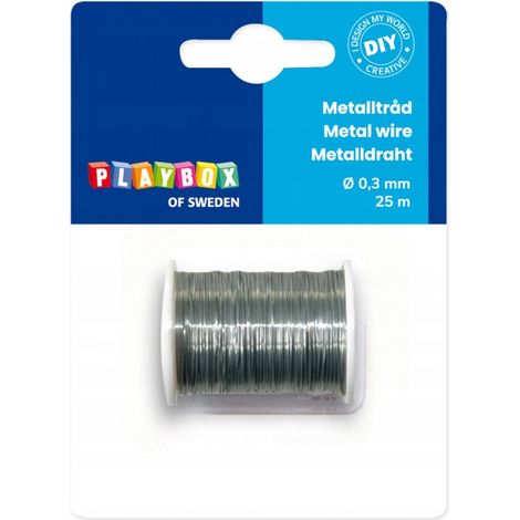 Décoration en fil métallique argenté à faire soi-même, 25 m, Ø 0,3 mm (1/3)