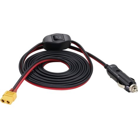 Câble Allume cigare XT60, prise mâle Allume cigare 16AWG 12V vers Adaptateur mâle XT60 câble de charge Compatible avec le câble de Charge de Batterie de drone Freestyle Fpv 3M-Female (1/5)