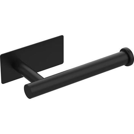 Porte Papier Toilette, Support Papier Toilette Mural, 304 Acier Inoxydable Porte Rouleau Toilette, sans perçage Porte-Papier hygiénique, Noir (1/4)