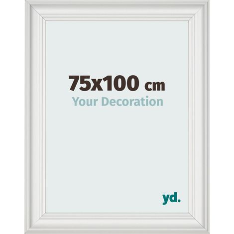 yd. - Cadre photo 75x100 - Blanc Patine - MDF - Lazio