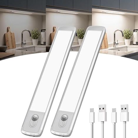 Closet Light, Motion Sensor Light Under Furniture Kitchen Lamp, USB-C Wireless Lighting for Wardrobe, Closet, Staircase (21cm) (1/5)
