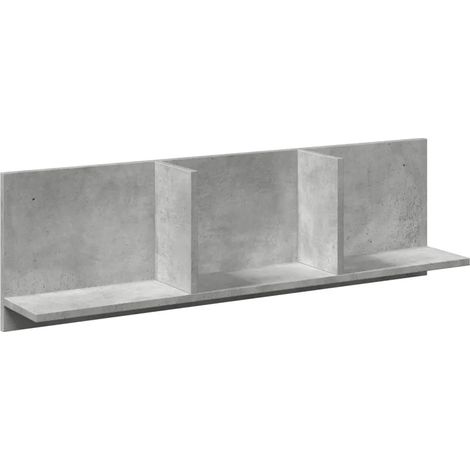 Armadio da parete sospeso salva-spazio pratico portaoggetti 100 x 16,5 x 30 cm in legno multistrato grigio cemento 020050589