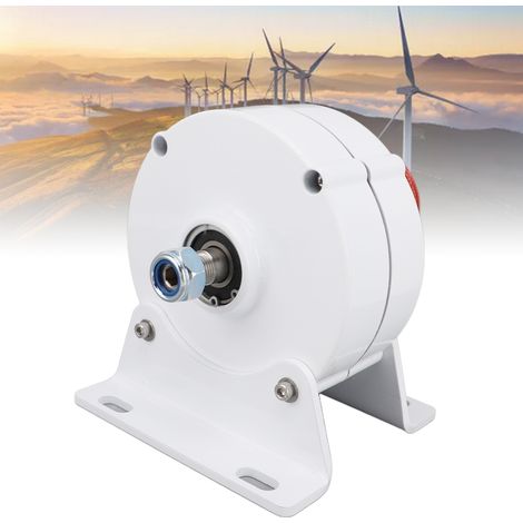 Generatore sincrono trifase a doppio albero a magneti permanenti da 24 V con base per turbina eolica da 100 W (1/4)