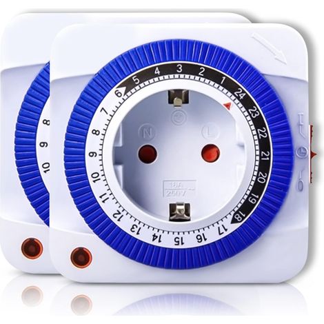 Prise de minuterie mécanique, minuterie Intelligente, matériau Ignifuge résistant aux Hautes températures, adapté au Chargement de téléphones Portables,Chargement de véhicules électriques (1/5)
