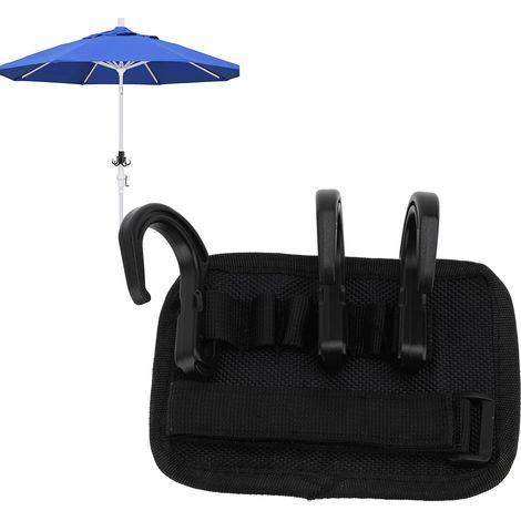 ABS-Strandschirmhaken mit 6 abnehmbaren Haken zur Aufbewahrung von Handtüchern, Taschen, Brillen und Accessoires (1/5)