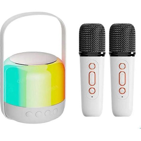 Enceinte PA Bluetooth 5.3 avec éclairage LED RGB multicolore, double microphone sans fil, système DSP KTV, son stéréo Hi-Fi 3D et surround (1/5)