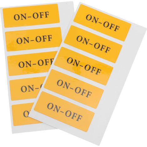 Autocollants pour interrupteur 10pcs, autocollants en PP jaune, identification claire pour équipements domestiques et industriels (1/5)