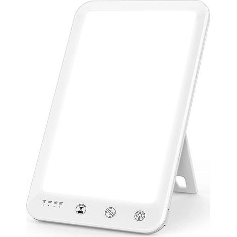 Lampe solaire Happy Light à spectre complet, sans UV, 10 000 lux, luminosité et couleurs réglables, 4 minuteries, fonction mémoire, support rotatif, commande tactile (1/5)