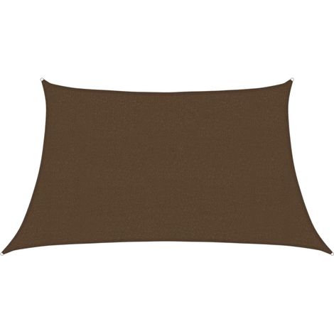 Voile d'ombrage  Voile de parasol 160 g/m² Marron 3/4x2 m PEHD
