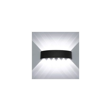 Moderne Imperméable Lampe Murale LED Applique Murale Up Down Aluminium Lèchemurs LED Intérieur Extérieur pour Salle de Bains Chambre à Coucher Couloir Salon Porche Escalier, 12W Blanc (1/4)