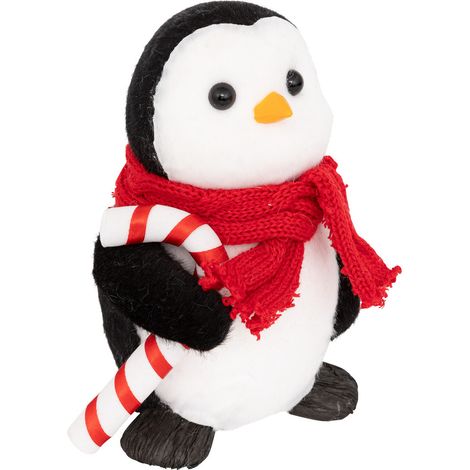 Déco de Noël Pingouin avec sucre d'orge H 19.5 cm - Feeric Christmas (1/2)