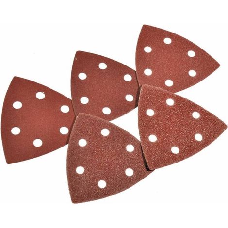 Lot de 12 disques abrasifs triangulaires - Grains 80/120/150/220 - Pour ponceuse (1/5)