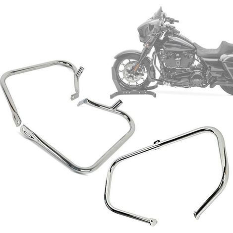 "Schutzblech TR1 + kompatible Satteltaschenabdeckung für Harley Davidson Touring 97-08 Craftride verchromt"