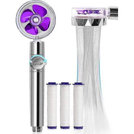 Turbo Handbrause-Set mit 3 Filterkartuschen (blau) - (1/5)