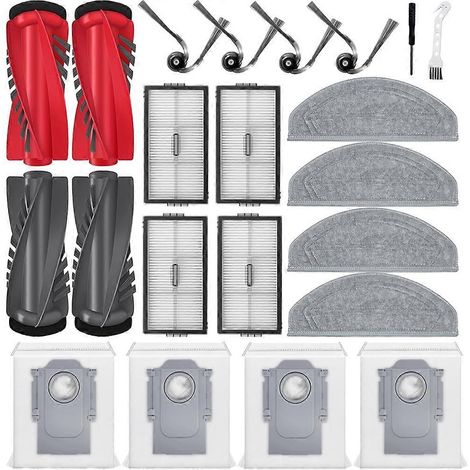 Pièces de rechange pour aspirateur sonique Roborock Saros 20 : brosses principales, filtres HEPA, lingettes de nettoyage, sacs à poussière (1/5)