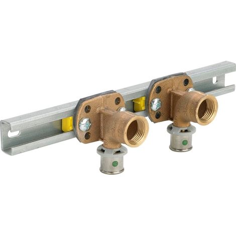 Viega Sanfix Fosta Unità di montaggio, d 16mm, Rp 1/2 bronzo rosso, acciaio zincato Modello 2141, 581657