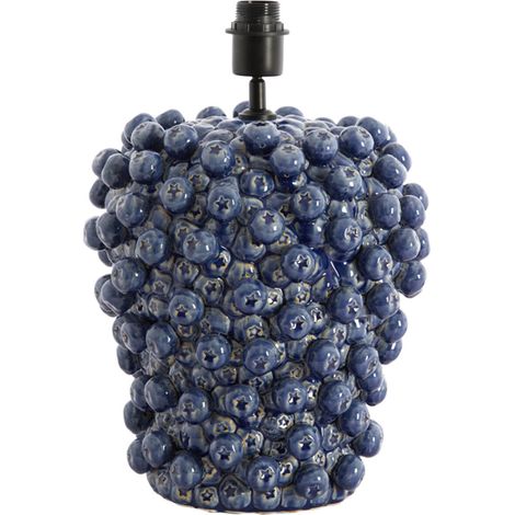 Light & Living - tischlampe - Berries - blau - keramik - Ø 32cm -