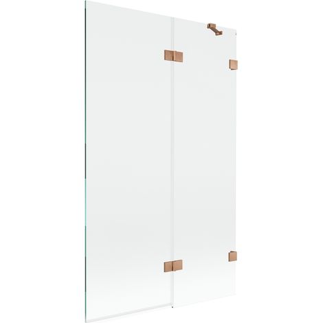 Mexen Lunar pare-douche à 2 volets à droite 110 x 150 cm, transparent, cuivre brossé - 897-110-100-65-00-P (1/5)