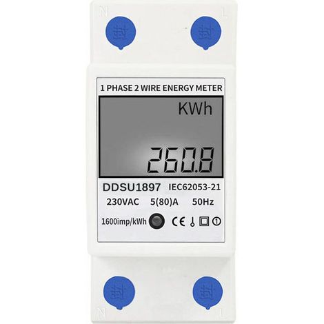 Compteur d'électricité numérique monophasé sur rail DIN-Online Store (1/5)