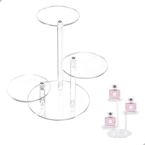 Présentoir Parfum - 3 Niveaux - Acrylique Transparent - Organisation et Décoration - Salle de Bain et Dressing - Design Compact (1/5)