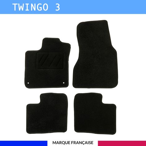 Tapis de voiture - Sur Mesure pour TWINGO 3 (dès 2014) - 4 pièces - Tapis de sol antidérapant pour automobile (1/4)