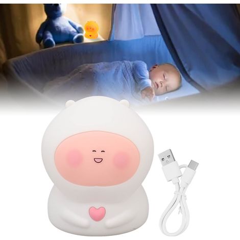 Lampe d'ambiance en silicone Fat Peach, lampe de chevet colorée avec port USB (1/5)