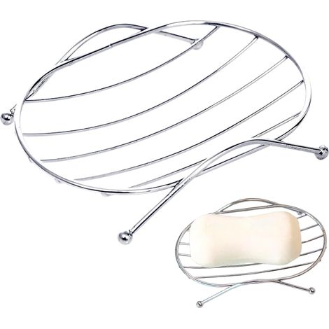 Seifenschale 12,9 x 8,3 x 3 cm, offener Abfluss, Seife trocken halten, rostfrei 2 2, geeignet für Badezimmer und Dusche (1/4)