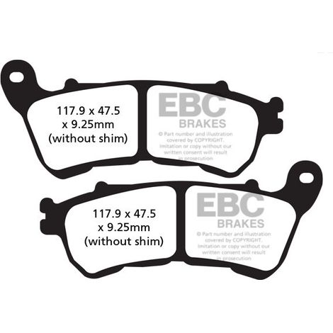 EBC FA640HH verstärkte Bremsbeläge (Satz für 1 Bremsscheibe)