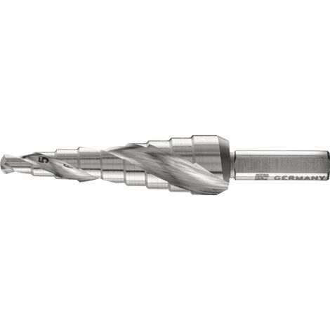 PFERD TOOLS Stufenbohrer HSS 9 Bohrstufen Ø 4-12 mm 3-Flächenschaft-Ø 6 mm (1/4)