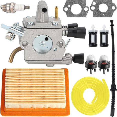 pour Stihl FS120 FS200 FS250 FS300 FS350 FR350 FR450 FR480 Débroussailleuse Remplace  4134 120 0653, 4134 120 0603 avec filtre à air Bougie Ampoule d'amorçage